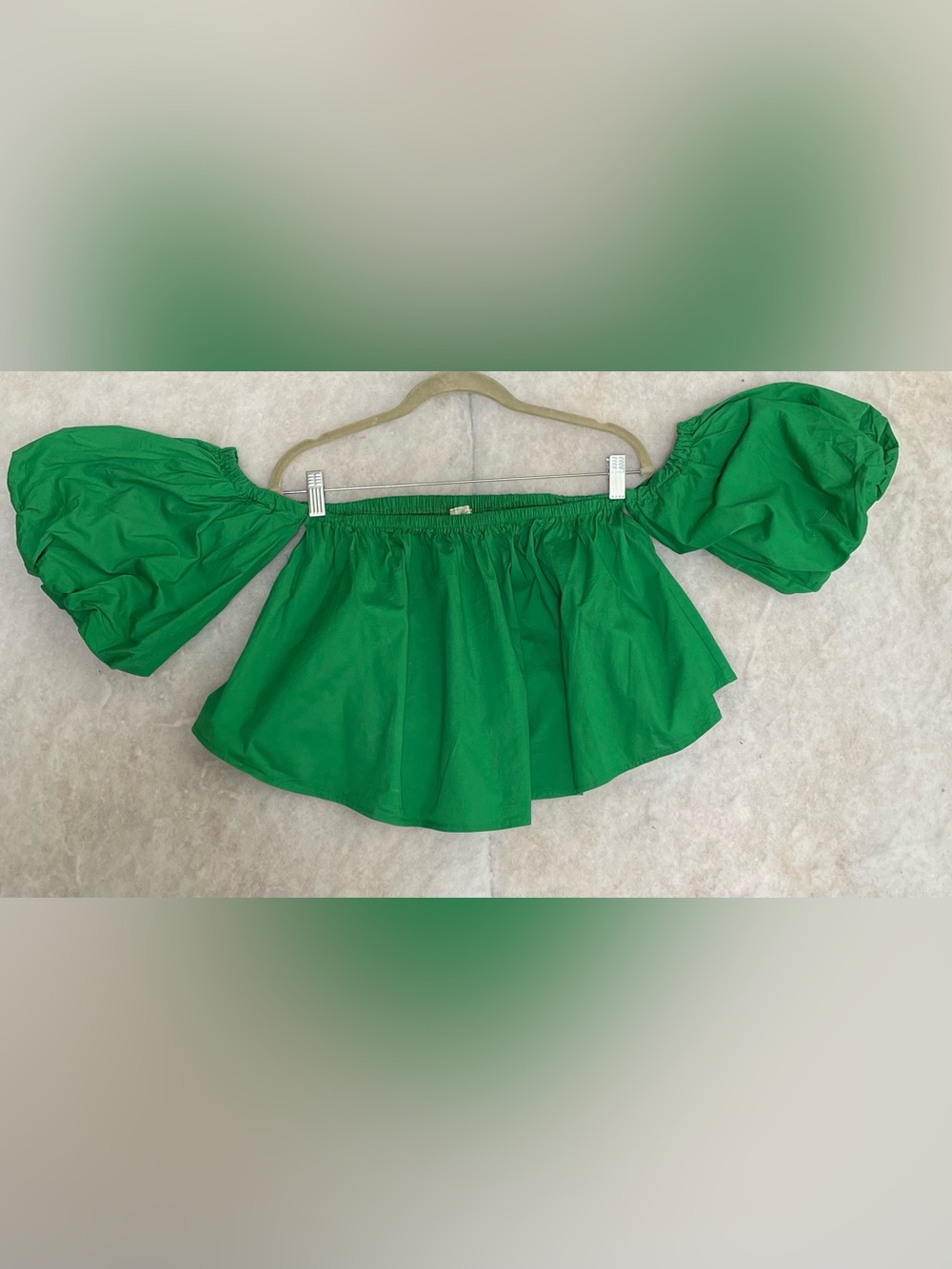 Blue Buttercup Fluffy Sleeve Off Shoulders Top (SKU654)